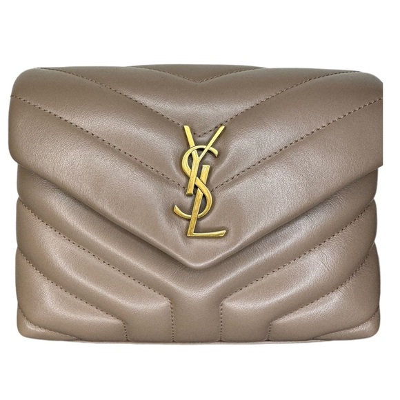 Saint Laurent Loulou Toy quilted-leather Dark Beige Rare Color! - Picture 13 of 16